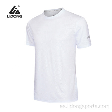 Camisa llana de secado rápido O-cuello Unisex ejecutando ropa deportiva